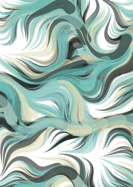 Abstract Chaotic Waves Flowing Pattern Vector Illustration — Vetor de Stock