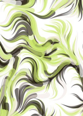 Abstract chaotic waves, flowing curve Pattern, vector illustration