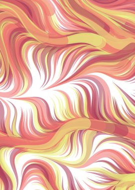 Abstract chaotic waves, flowing curve Pattern, vector illustration