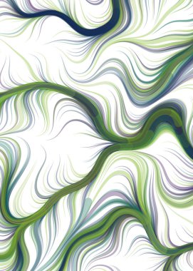 Abstract chaotic waves, flowing curve Pattern, vector illustration