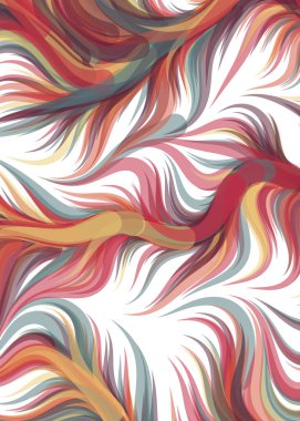 Abstract chaotic waves, flowing curve Pattern, vector illustration