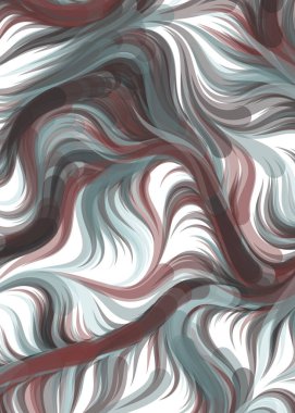 Abstract chaotic waves, flowing curve Pattern, vector illustration