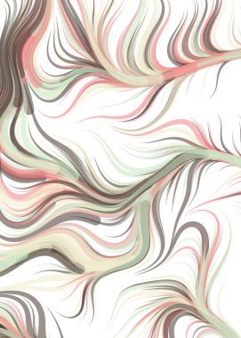 Abstract chaotic waves, flowing curve Pattern, vector illustration