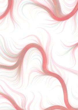 Abstract chaotic waves, flowing curve Pattern, vector illustration
