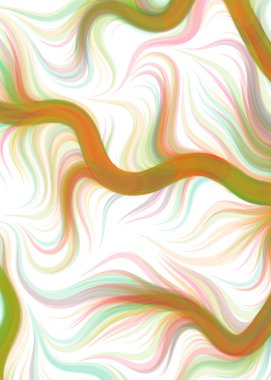 Abstract chaotic waves, flowing curve Pattern, vector illustration