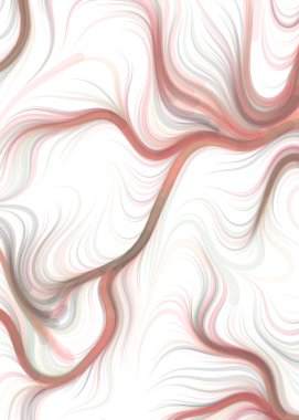 Abstract chaotic waves, flowing curve Pattern, vector illustration