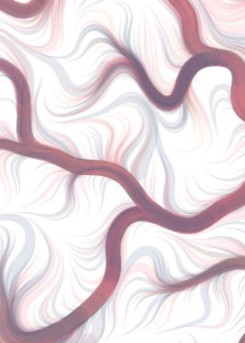 Abstract chaotic waves, flowing curve Pattern, vector illustration