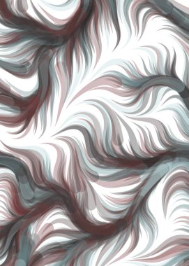 Abstract chaotic waves, flowing curve Pattern, vector illustration