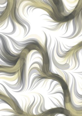 Abstract chaotic waves, flowing curve Pattern, vector illustration