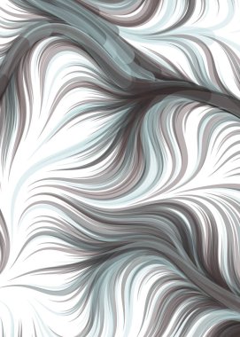Abstract chaotic waves, flowing curve Pattern, vector illustration