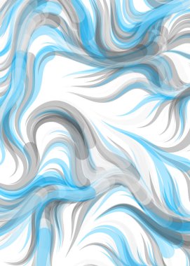 Abstract chaotic waves, flowing curve Pattern, vector illustration