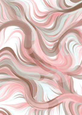 Abstract chaotic waves, flowing curve Pattern, vector illustration