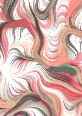 Abstract chaotic waves, flowing curve Pattern, vector illustration