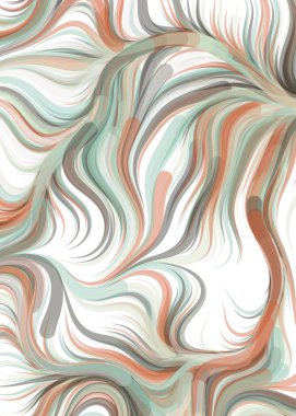 Abstract chaotic waves, flowing curve Pattern, vector illustration