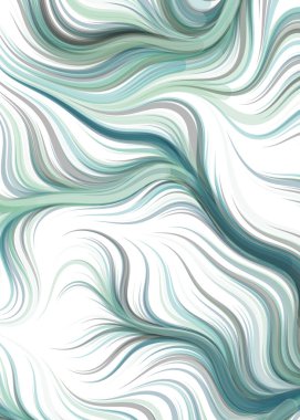 Abstract chaotic waves, flowing curve Pattern, vector illustration