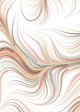 Abstract chaotic waves, flowing curve Pattern, vector illustration