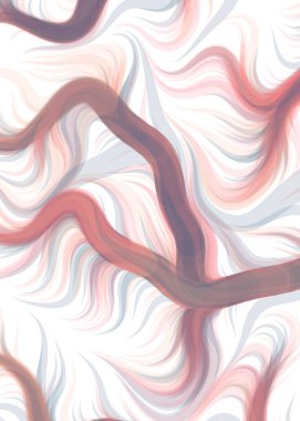 Abstract chaotic waves, flowing curve Pattern, vector illustration