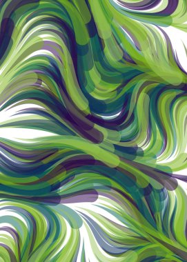 Abstract chaotic waves, flowing curve Pattern, vector illustration