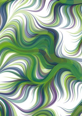 Abstract chaotic waves, flowing curve Pattern, vector illustration