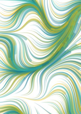 Abstract chaotic waves, flowing curve Pattern, vector illustration