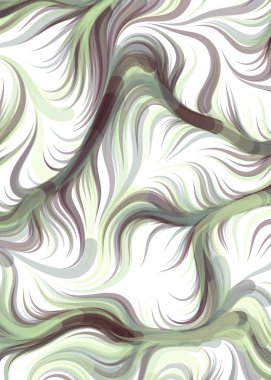 Abstract chaotic waves, flowing curve Pattern, vector illustration