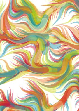 Abstract chaotic waves, flowing curve Pattern, vector illustration