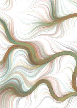 Abstract chaotic waves, flowing curve Pattern, vector illustration