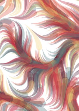 vector illustration, Abstract chaotic waves, flowing curve background