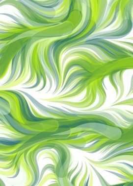 vector illustration, Abstract chaotic waves, flowing curve background