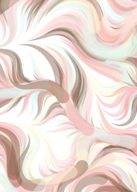 vector illustration, Abstract chaotic waves, flowing curve background