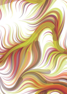 vector illustration, Abstract chaotic waves, flowing curve background