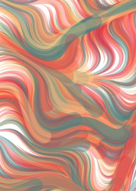 vector illustration, Abstract chaotic waves, flowing curve background