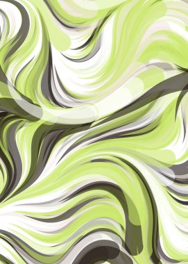 vector illustration, Abstract chaotic waves, flowing curve background