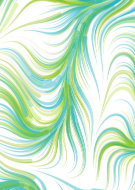 vector illustration, Abstract chaotic waves, flowing curve background