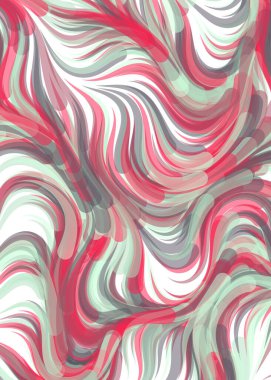 vector illustration, Abstract chaotic waves, flowing curve background