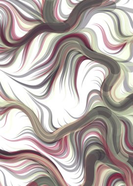 vector illustration, Abstract chaotic waves, flowing curve background