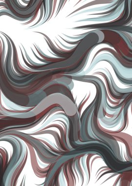 vector illustration, chaotic lines and waves, flowing curve background
