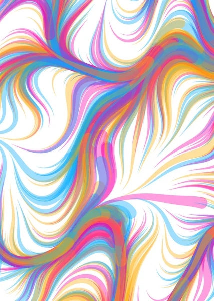 Abstract Chaotic Waves Flowing Pattern Vector Illustration — Image vectorielle