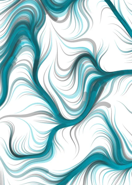 Abstract Chaotic Waves Flowing Curve Pattern Vector Illustration — Stockový vektor