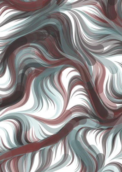 Abstract Chaotic Waves Flowing Curve Pattern Vector Illustration — Archivo Imágenes Vectoriales