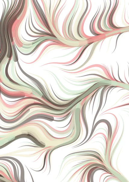 Abstract Chaotic Waves Flowing Curve Pattern Vector Illustration — Stock vektor