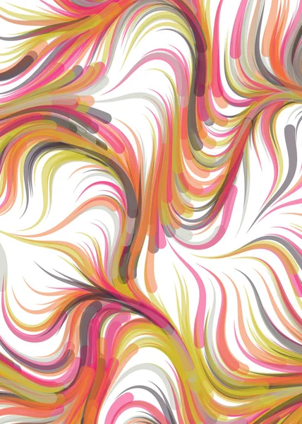 Abstract Chaotic Waves Flowing Curve Pattern Vector Illustration — Image vectorielle