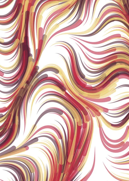 Abstract Chaotic Waves Flowing Curve Pattern Vector Illustration — Archivo Imágenes Vectoriales