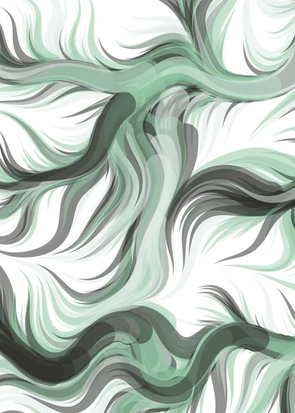 Abstract Chaotic Waves Flowing Curve Pattern Vector Illustration — Stockový vektor