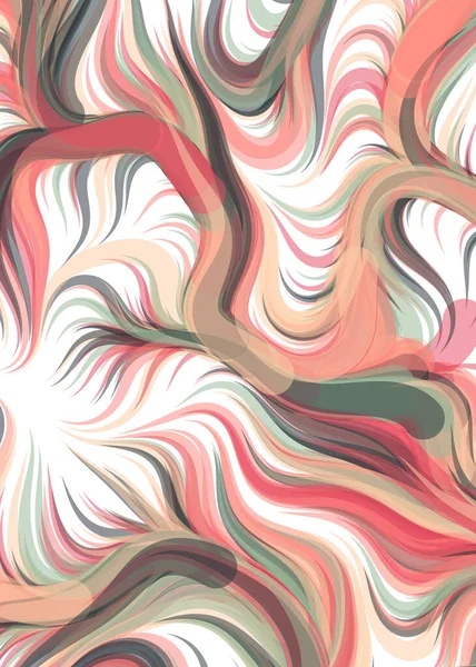 抽象カオス波 流動曲線パターン ベクトル図 — ストックベクタ