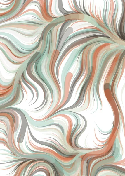 Abstract Chaotic Waves Flowing Curve Pattern Vector Illustration — Stockvektor