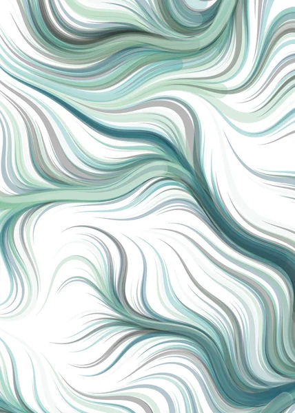 Abstract Chaotic Waves Flowing Curve Pattern Vector Illustration — ストックベクタ