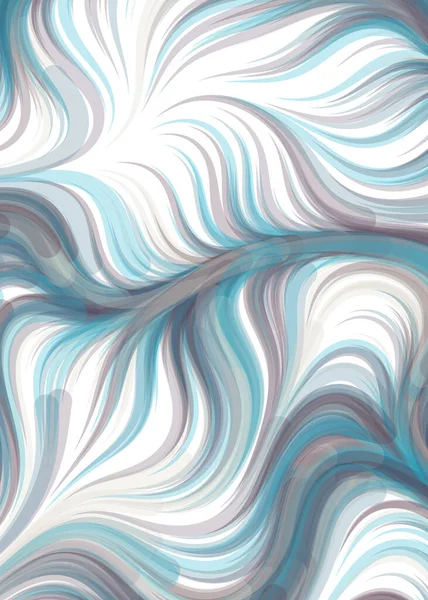 Abstract Chaotic Waves Flowing Curve Pattern Vector Illustration — Vetor de Stock