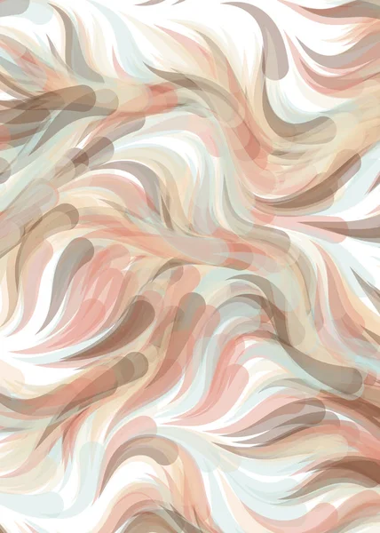 Abstract Chaotic Waves Flowing Curve Pattern Vector Illustration — Archivo Imágenes Vectoriales