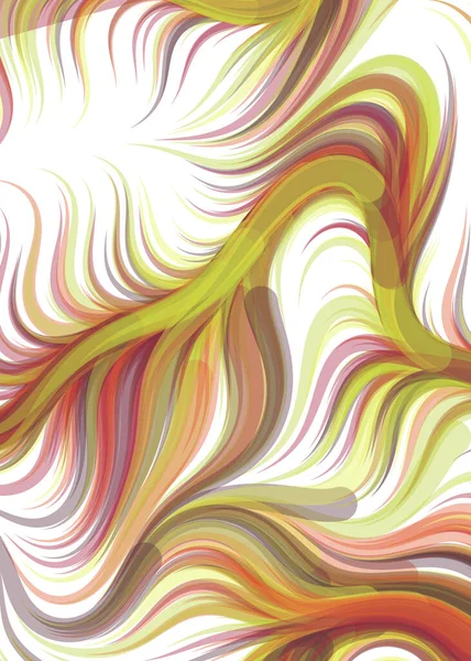 Vector Illustration Abstract Chaotic Waves Flowing Curve Background — Vettoriale Stock